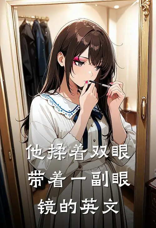 他揉着双眼带着一副眼镜的英文